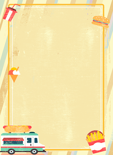 黄色卡通手绘信纸背景