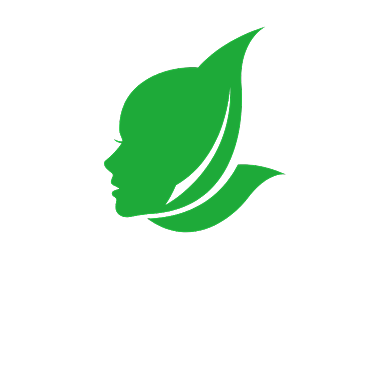 绿色植物女人logo设计背景