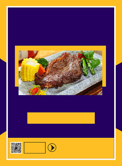 法式西餐牛排美食促销宣传广告印刷海报背景