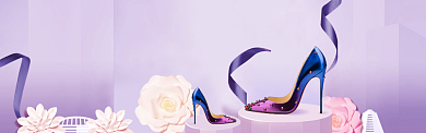 电商2019女鞋新品上市促销banner背景