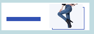紧身牛仔裤促销banner背景