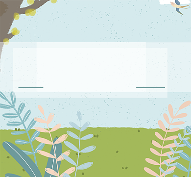 卡通手绘简笔四月你好朋友圈封面背景