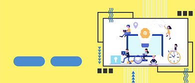 互联网黄色创意网络公众号首图背景