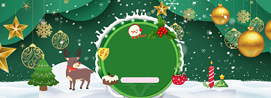 卡通风格圣诞节商品打折促销banner背景