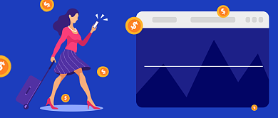 蓝色理财课堂公众号首图宣传背景