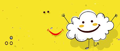 简约手绘卡通世界微笑日公众号首图背景