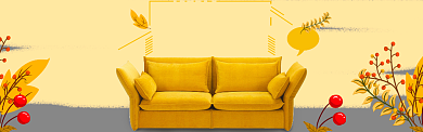 现代双人沙发海报背景