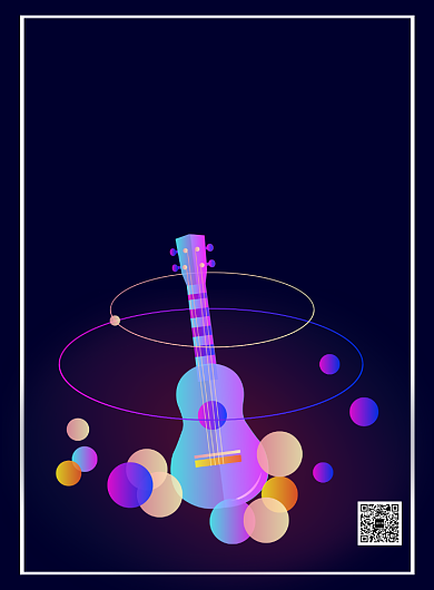 简约乐器培训海报背景