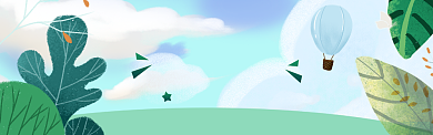 蓝色卡通质感淘宝banner背景