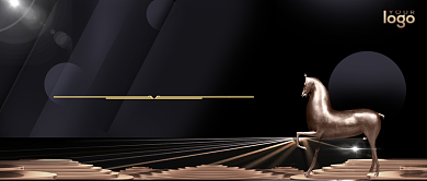 黑金高端房产宣传公众号首图背景