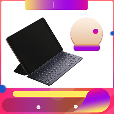 紫色黄色红色渐变手提电脑直通车背景