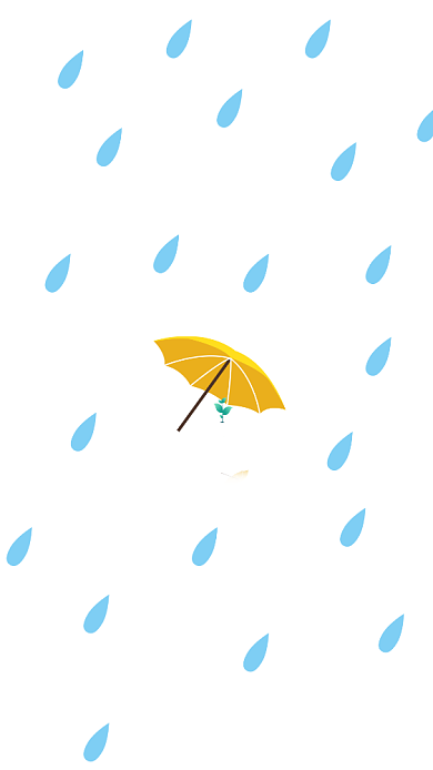 水滴雨伞清新手机壁纸海报背景