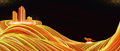 黑金高大上房地产楼盘开盘微信公众号素材图片背景