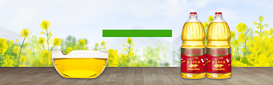 清新非转基因植物油促销banner背景