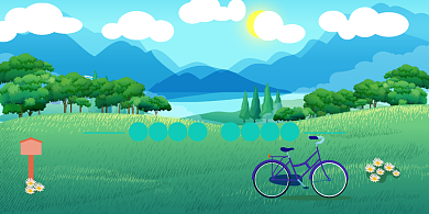 绿色草地清新保护环境活动宣传展板背景