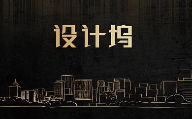 金色城市线条名片背景