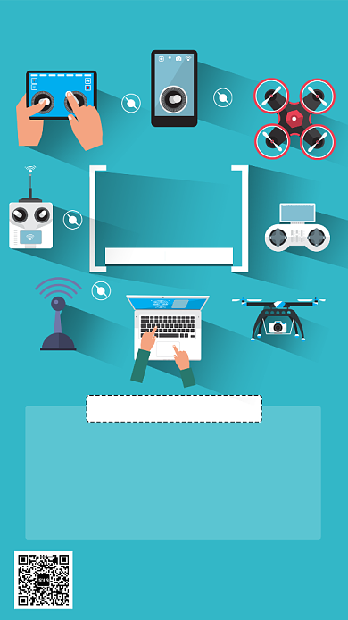 蓝色大学生IT暑假培训班手机海报背景