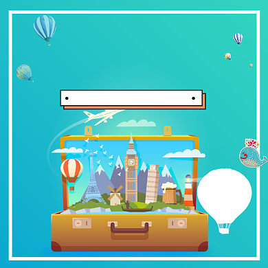 简约清晰欧洲旅游出国旅游淘宝主图直通车模板背景