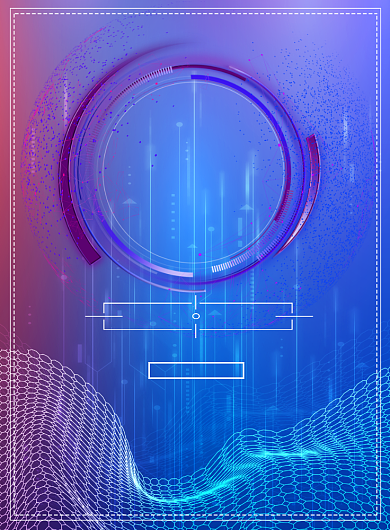 渐变大气智能云科技广告印刷海报模板背景