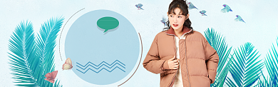 清新爆款女装新品banner背景