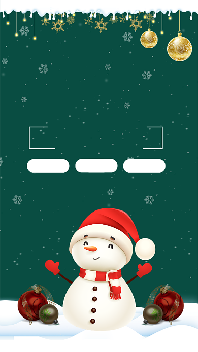 绿色卡通平安夜快乐圣诞促销海报背景