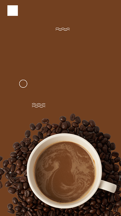 咖色简约经典咖啡宣传海报背景