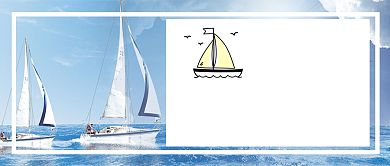 中国航海日摄影卡通帆船公众号首图背景