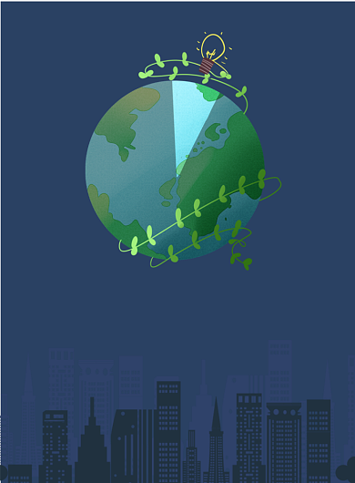 简约创意地球一小时宣传海报背景