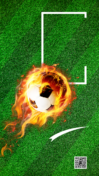 时尚简约足球比赛手机海报背景