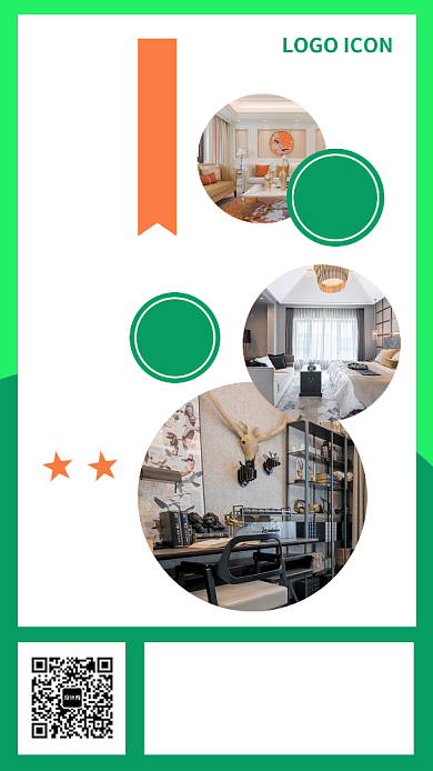 绿色环保家装装修装饰宣传手机海报背景