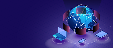 世界地球日电器紫色科技立体公众号首图背景