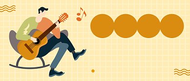 扁平简约声乐培训班公众号首图背景