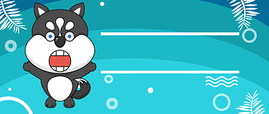 蓝色创意卡通配图公众号首图背景