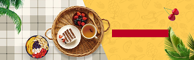 下午茶促销模版banner背景