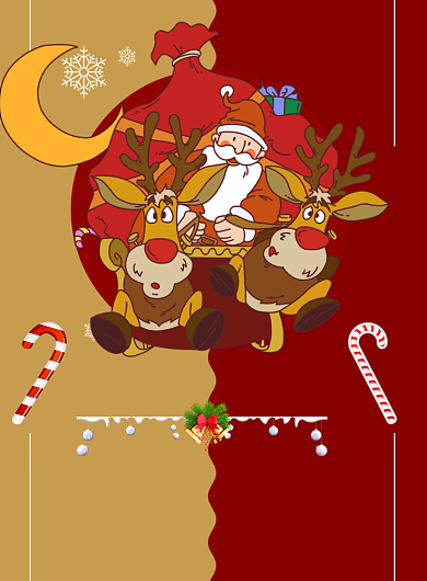 圣诞狂欢夜打折印刷海报背景