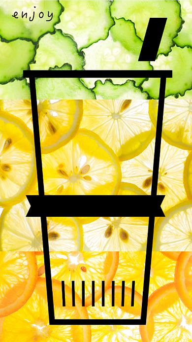 水果茶简约创意手机宣传海报背景