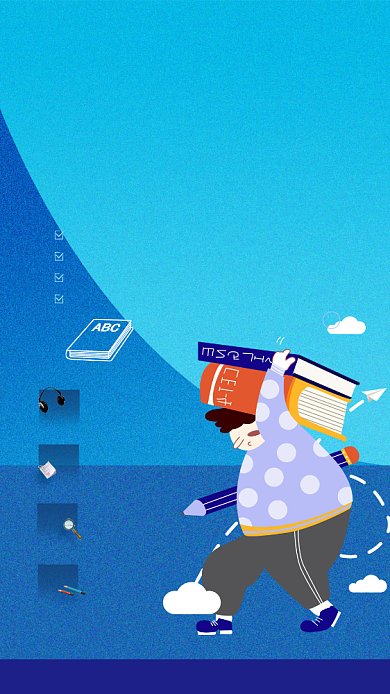 英语四六级手机海报背景