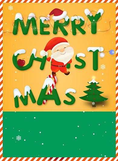 创意简约圣诞快乐广告印刷海报模板背景