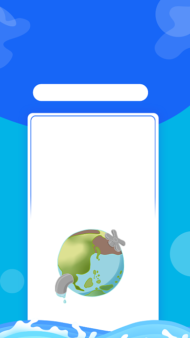 蓝色小清新节约用水手机海报背景