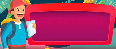 卡通男孩旅行国庆出游得红包公众号首图背景