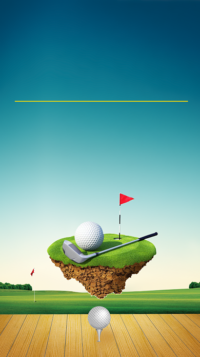 高尔夫训练营手机海报背景