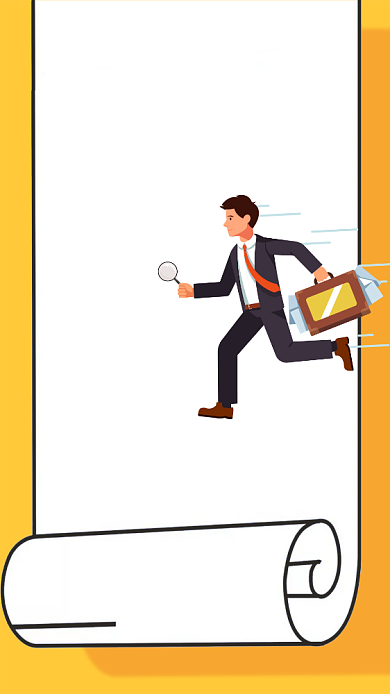 黄色卡通招聘兼职宣传手机海报背景