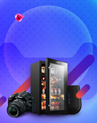 蓝色调预售狂欢大促数码家电电商海报背景