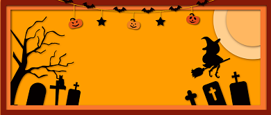 南瓜万圣节黄色新媒体首图背景