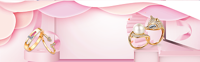 情人节电商钻戒对戒促销banner背景