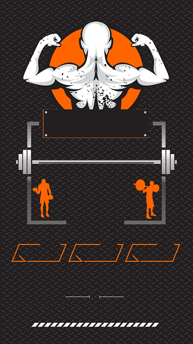 健身运动俱乐部手机海报背景