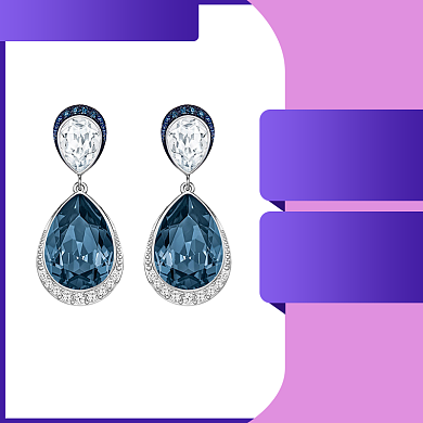 紫色蓝色耳环配饰首饰直通车背景