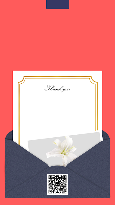 简约信封感恩节手机海报背景