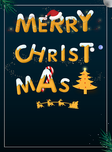 创意简约圣诞节广告印刷海报模板背景