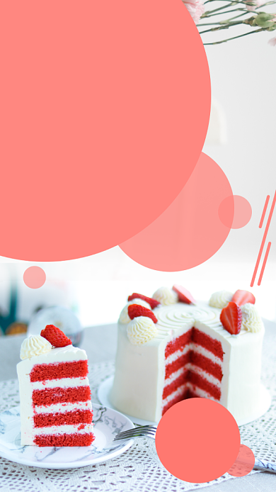 下午茶简约创意文艺粉色宣传海报背景